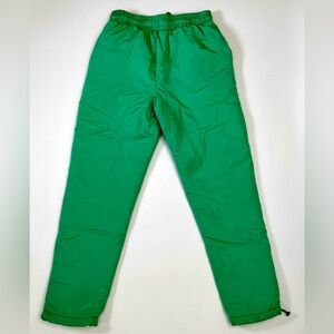 Pantone green puffer pants